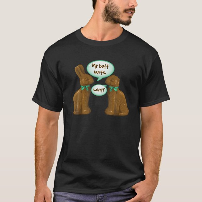 Graciosa camiseta de Pascua Chocolate Estuche cone (Anverso)