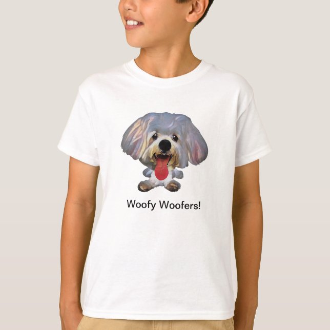 Graciosa camiseta de perros malteses (Anverso)