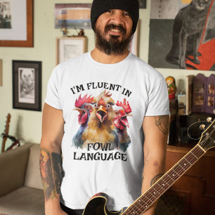 Graciosa camiseta de pollo