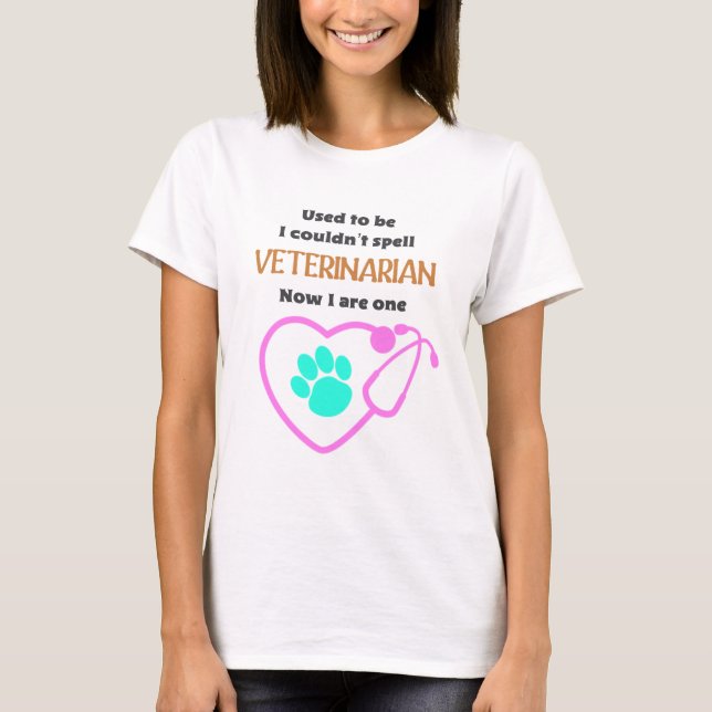 Graciosa camiseta de profesión de mujer veterana (Anverso)
