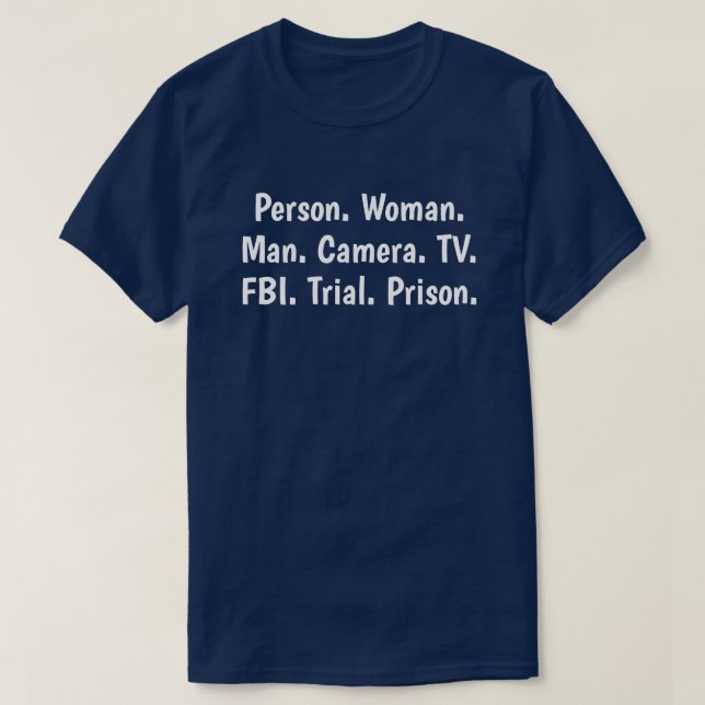 Graciosa camiseta de prueba cognitiva Trump (Diseño del anverso)