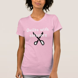 Graciosa camiseta de Quilter, camiseta rosa Bonito