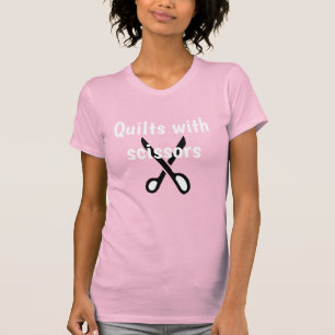 Graciosa camiseta de Quilter, camiseta rosa Bonito