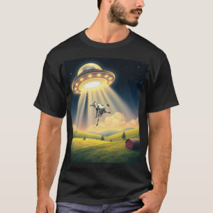 Graciosa camiseta de secuestro de vacas de OVNI