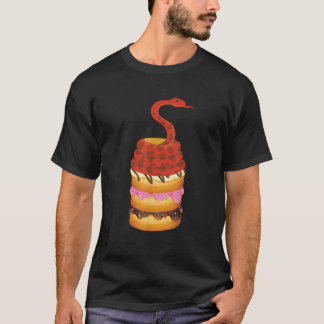Graciosa camiseta de serpiente Donut Reptile