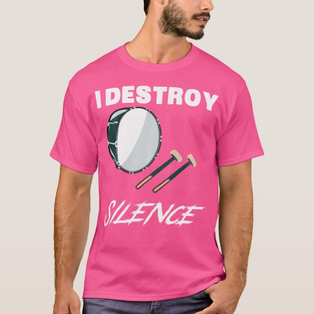 Graciosa camiseta de tambor de culo - Destruyo el  (Anverso)