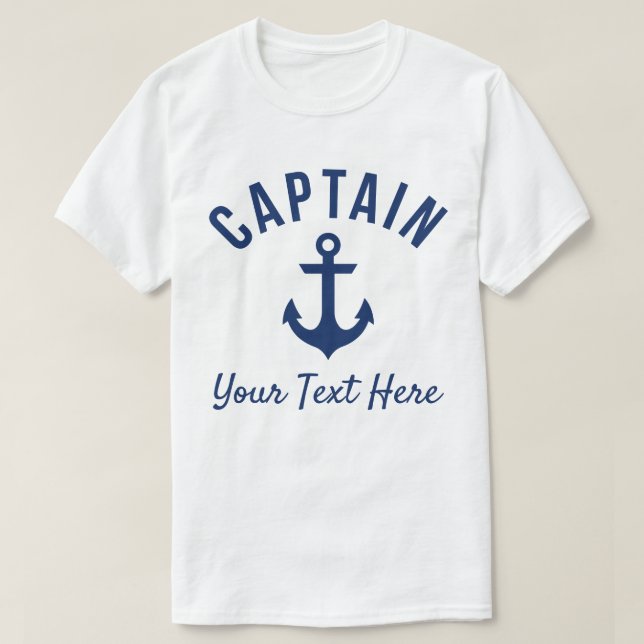 Graciosa camiseta del capitán del barco Personaliz (Diseño del anverso)