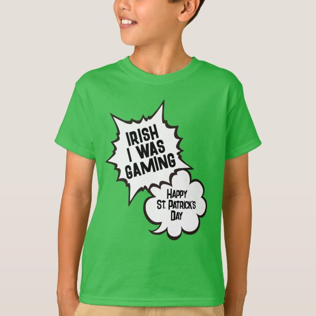 Graciosa camiseta del Día de St Patricks GAMEBOY (Anverso)