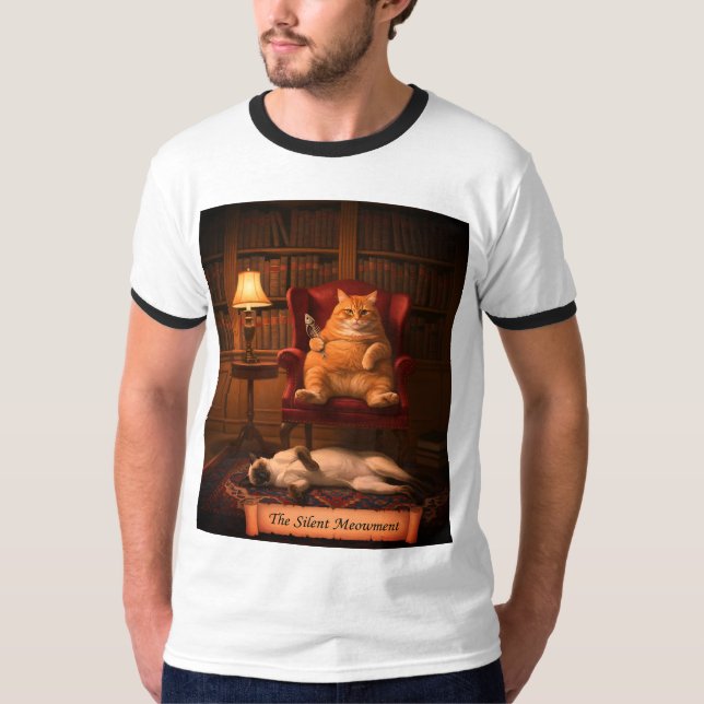 Graciosa Camiseta del Libro de Meowment de la Bibl (Anverso)