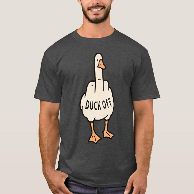 Graciosa camiseta del Personalizado Duck con "DUCK (Anverso)