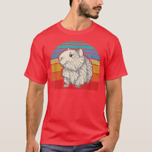 Graciosa camiseta gráfica de cerdo de Guinea Retro