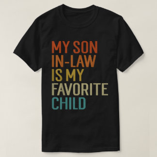 Graciosa camiseta infantil favorita de yerno