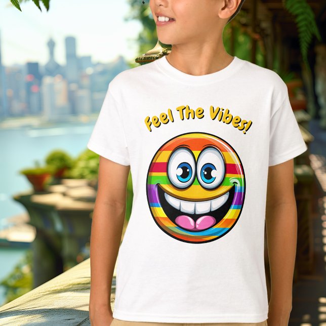 Graciosa camiseta para niños con Emoji arcoiris (Subido por el creador)
