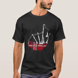 Graciosa camiseta Retro Bagpipe Shirt Scottish Bag