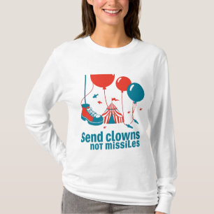 Graciosa camiseta retro vintage anti guerra para M