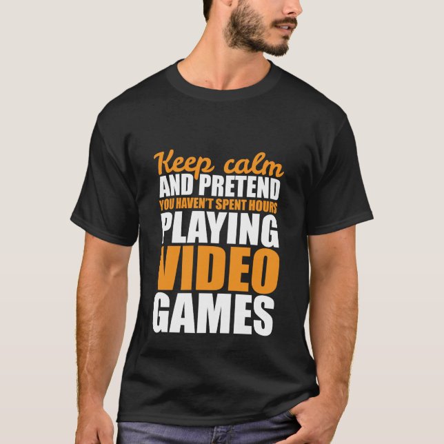 Graciosa Camiseta Tranquila Para Videojuegos De Ju (Anverso)