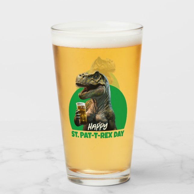 Graciosa celebración de St. Pat-T-Rex, Dino amante (Anverso (lleno))