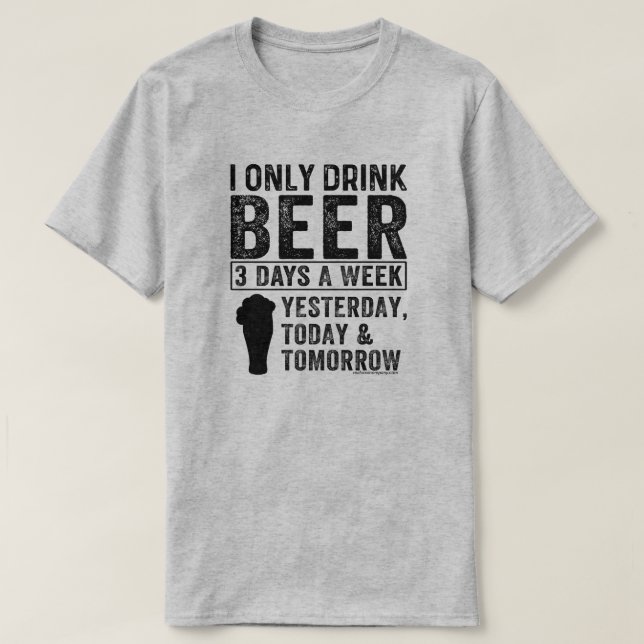 Graciosa cerveza que bebe camiseta - regalo para l (Diseño del anverso)