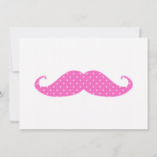 Graciosa chica rosa caliente Polka Doce Mustache