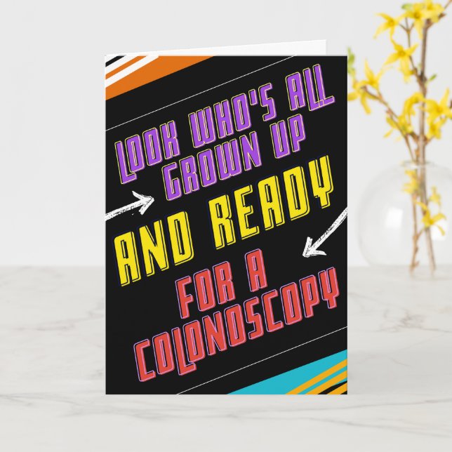 Graciosa Colonoscopía Feliz Cumpleaños Tarjeta de  (flor amarilla)