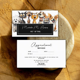 Graciosa Crazy Cats Perros Mascota Sitter Tarjeta