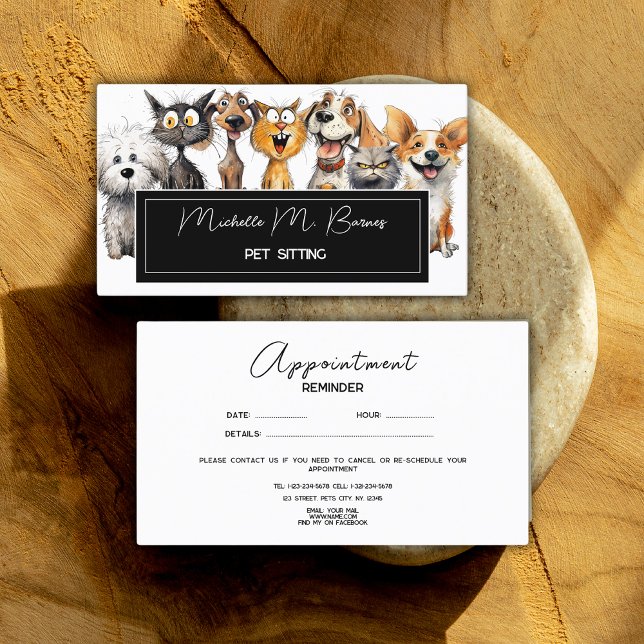 Graciosa Crazy Cats Perros Mascota Sitter Tarjeta  (Subido por el creador)