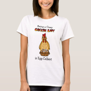 Graciosa dama de pollo Humor camiseta