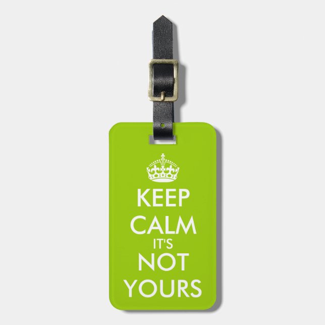Graciosa etiqueta Apple Green Keep Calm para el eq (Frente Vertical)