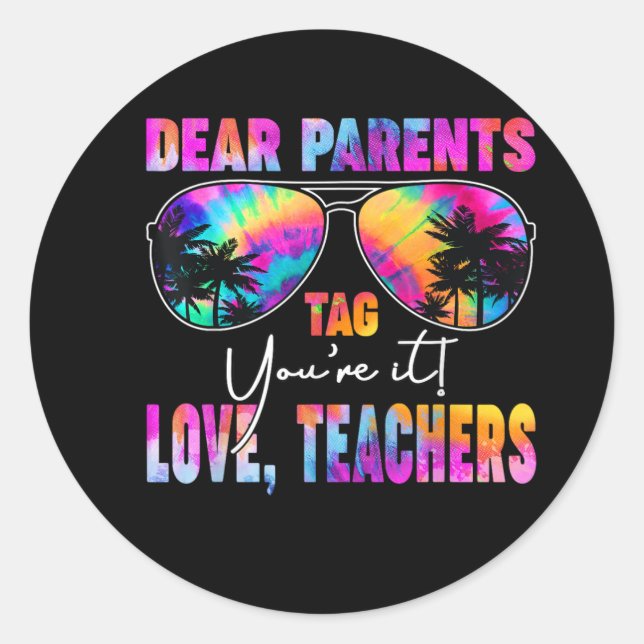 Graciosa etiqueta de padres que te gusta Sum de pr (Anverso)