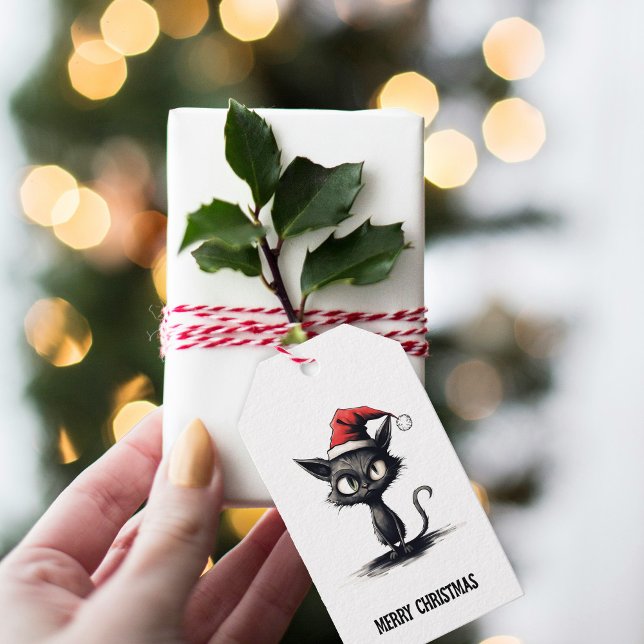 Graciosa etiqueta de regalo para Navidades gatos (Subido por el creador)