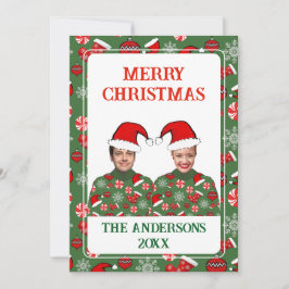 Graciosa foto Personalizado Feliz Navidad Suéter F