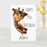 Graciosa Giraffe Kids Tarjeta de felicitación de c<br><div class="desc">Graciosa tarjeta de felicitación de cumpleaños para niños de jirafa ¿a tu hijo le encantan las jirafas? ¿Tienen una sobrina o sobrino, nieto o un niño con un cumpleaños venidero? Entonces aquí hay una tarjeta para que la envíes. Puede cambiar el mensaje dentro y también firmar su nombre en la...</div>