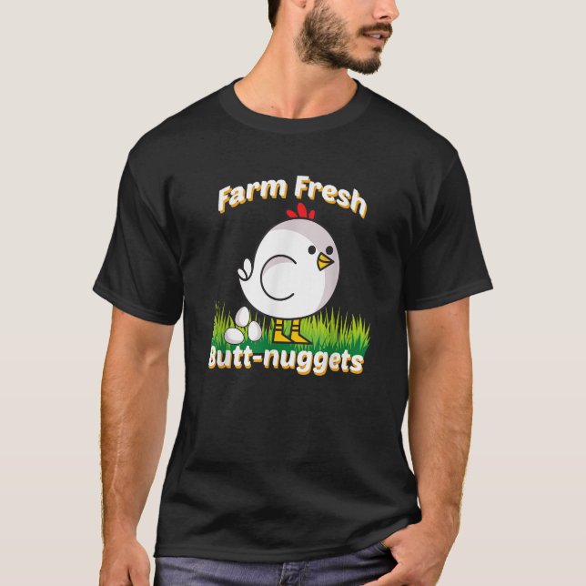 Graciosa Granja De Pollos De Granja Camiseta Fresc (Anverso)