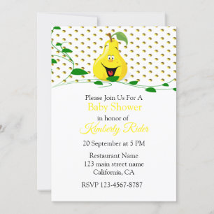 Graciosa invitación a Baby Shower Pear