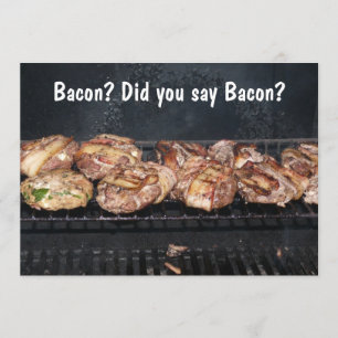 Graciosa invitación a la fiesta Bacon