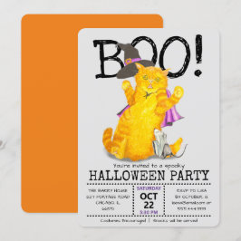 Graciosa invitación a la fiesta del gato y el rató