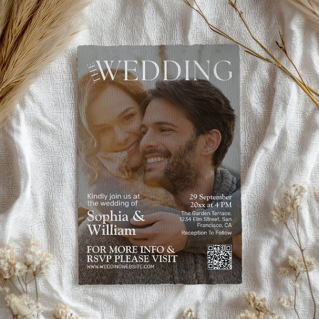 Graciosa invitación a matrimonio de la revista QR  (Subido por el creador)