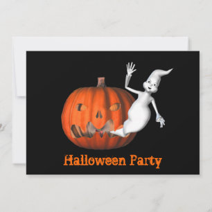 Graciosa invitación al fantasma Jack O Lantern a H