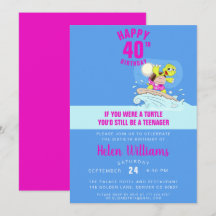 Graciosa invitación de 40 años