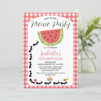 Graciosa invitación de cumpleaños para las hormiga