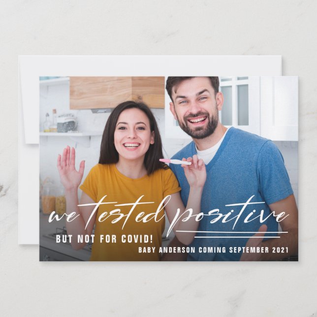 Graciosa Invitación de embarazo de fotografía de c (Anverso)