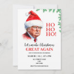 Graciosa invitación de Navidades de Santa Trump<br><div class="desc">Graciosa invitación del partido de Navidades políticos Trump</div>