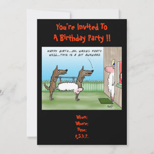 Graciosa invitación para fiesta de cumpleaños