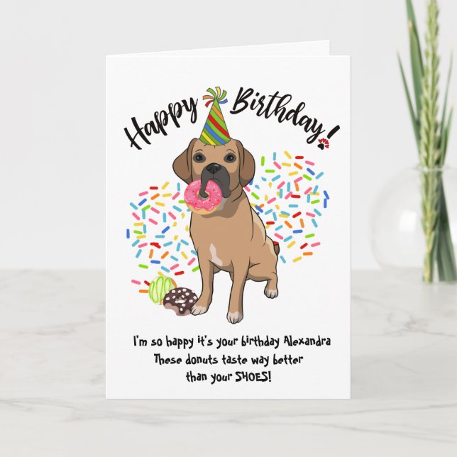 Graciosa malabarismos Mascota Perro Tarjeta de Cum (Anverso)