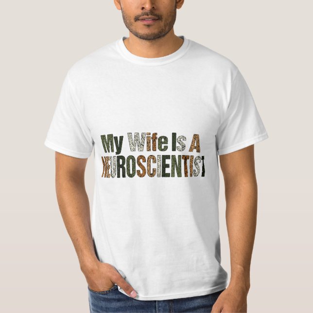 Graciosa Mi esposa es una camisa de neurocientífic (Anverso)