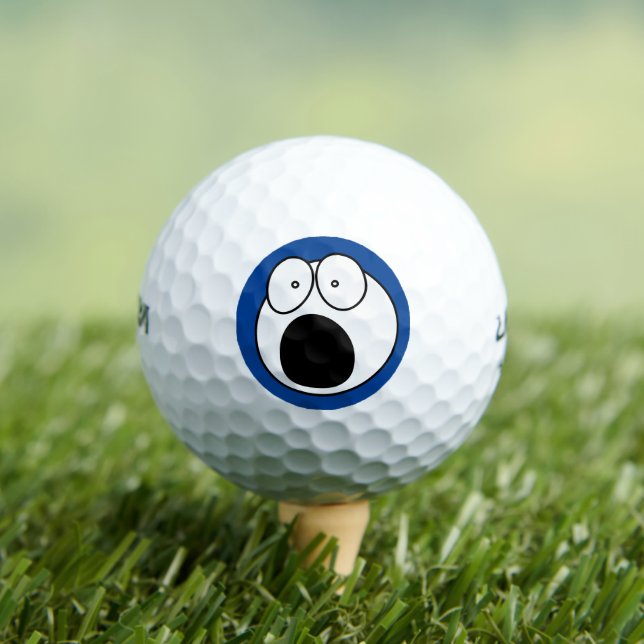 Graciosa pelota de golf: Aterrorizado rostro humor (Camiseta in situ)