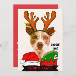 Graciosa personalizado Navidad. Invitación a gorra