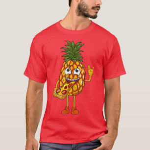 Graciosa piña comiendo pizza camiseta