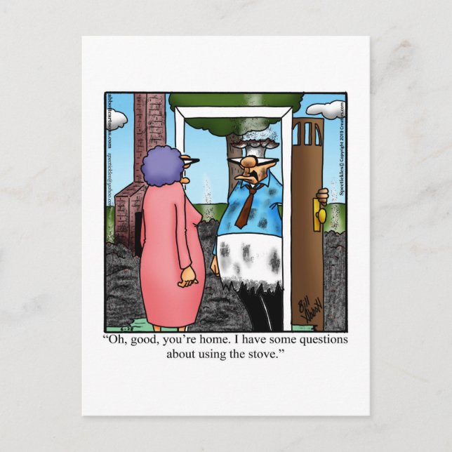 Graciosa postal "Cásate" del humor (Anverso)