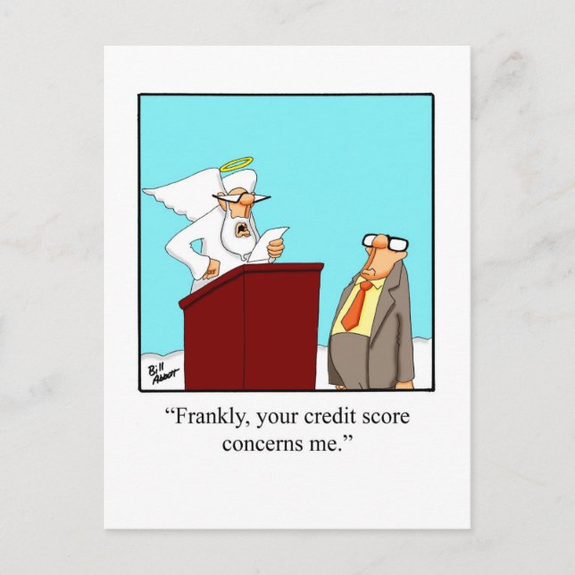 Graciosa postal "Credit Score Heaven" (Anverso)